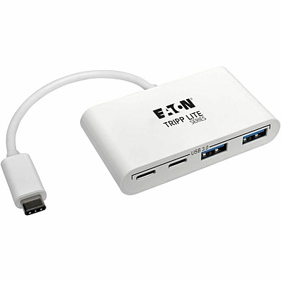 Eaton Tripp Lite Series 4-Port USB-C Hub, USB 3.x (5Gbps), 2x USB-A, 2x USB-C, White (U4600042A2C)