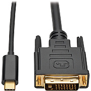 Tripp Lite USB-C to DVI Active Adapter Cable (M/M), Black, 6 ft. (1.8 m) (U444006D)