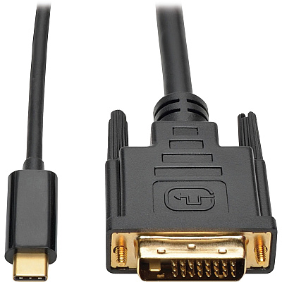 Tripp Lite USB-C to DVI Active Adapter Cable (M/M), Black, 6 ft. (1.8 m) (U444006D)