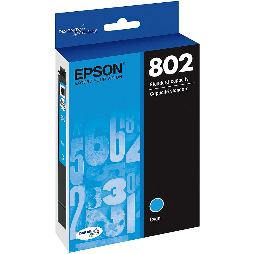 Epson DURABrite Ultra 802 Original Inkjet Ink Cartridge - Cyan - 1 Each (EPST802220S)