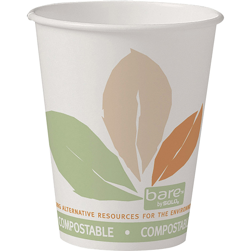 Solo Bare Eco-Forward 8 oz SSPLA Paper Hot Cups (SCC378PLAJ723CT)