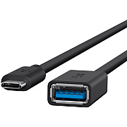 Belkin USB-C to USB-A Adapter - USB 3.0 Charger - 5 Gbps - Black (BLKB2B150BLK)