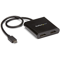 StarTech 2-port Usb-c To Hdmi Mst Hub - 4k 30hz - Multi-stream Transport Hub For Usb C Windows Devices - Thunderbolt 3 Compatible (MSTCDP122HD)
