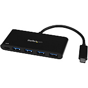 StarTech 4 Port Usb C Hub With Power Delivery - Usb-c To 4x Usb-a - Usb 3.0 Hub (5gbps) (HB30C4AFPD)