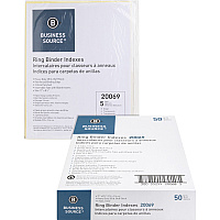 Business Source Buff Stock Ring Binder Indexes (BSN20069BX)