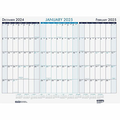 House of Doolittle 3-month View Monthly Desk Pad Calendar (HOD136)