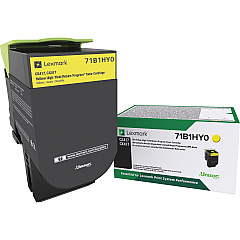 Lexmark Original High Yield Laser Toner Cartridge - Yellow - 1 Each (LEX71B1HY0)