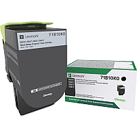 Lexmark Original Laser Toner Cartridge - Black - 1 Each (LEX71B10K0)