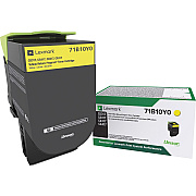 Lexmark Original Laser Toner Cartridge - Yellow - 1 Each (LEX71B10Y0)