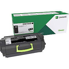 Lexmark Original Laser Toner Cartridge - Black - 1 Each (LEX53B1000)
