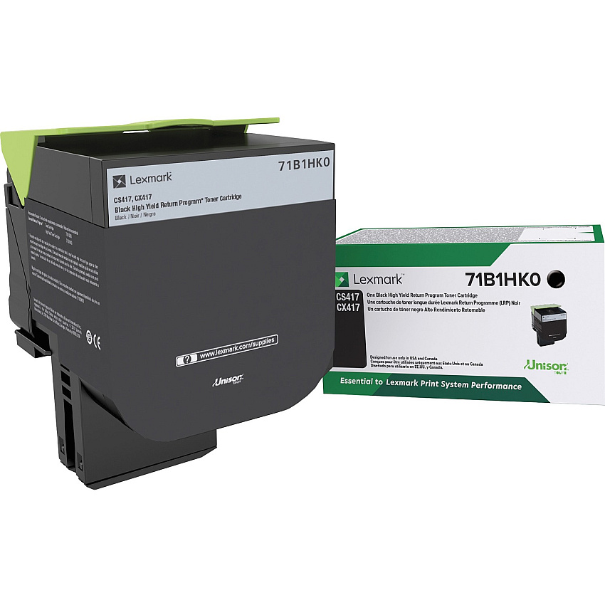 Lexmark Original High Yield Laser Toner Cartridge - Black - 1 Each (LEX71B1HK0)