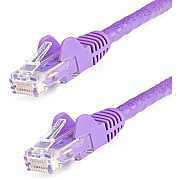 StarTech 4ft Cat6 Ethernet Cable Purple 100w Poe (N6PATCH4PL)