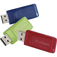 Verbatim 32GB Store 'n' Go USB Flash Drive - 3pk - Red, Green, Blue (99811)