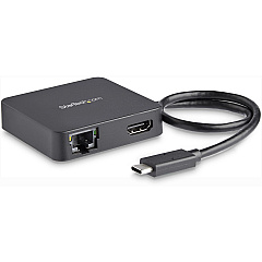 StarTech Usb C Adapter - Usb-c Multiport Adapter For Laptops - 4k Hdmi - Gbe - Usb-c - Usb-a - Usb 3.0 - Mobile Laptop Dock - Thunderbolt 3 Port Compatible (DKT30CHD)