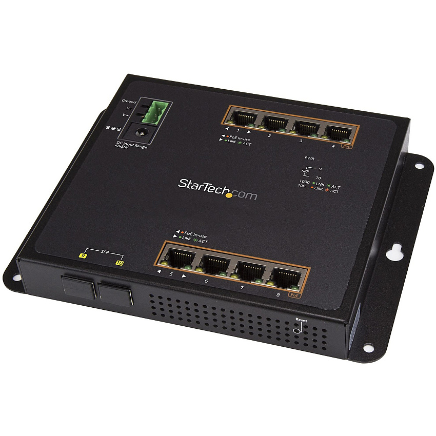 StarTech Industrial 8 + 2port Gigabit Poe+ Switch (IES101GP2SFW)