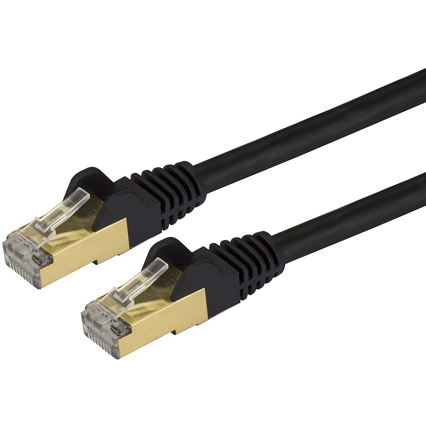 StarTech 5 Ft Cat6a Ethernet Cable - Stp Black (C6ASPAT5BK)
