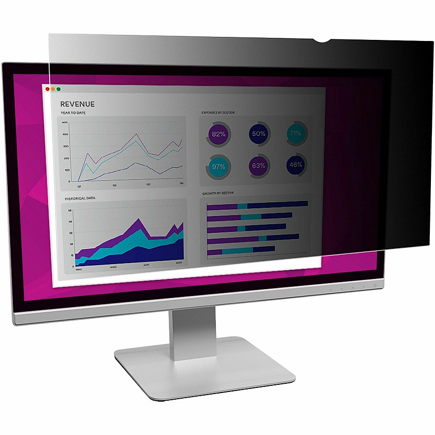 3M High Clarity Privacy Filter for 24in Monitor, 16:10, HC240W1B