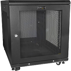 StarTech 12u Server Rack Cabinet 2-30in W/casters (RK1233BKM)