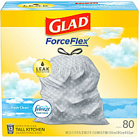 Glad ForceFlex Tall Kitchen Drawstring Trash Bags (CLO78899BX)