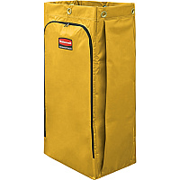 Rubbermaid Commercial 34 Gal Vinyl Bag for High Capacity Janitorial Cleaning Carts, Yellow (RCP1966881)