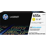 HP 655A (CF452A) Original Laser Toner Cartridge - Yellow - 1 Each