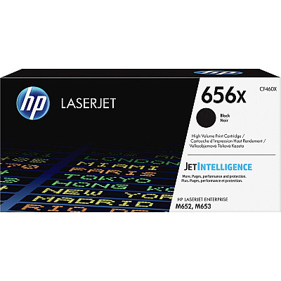 HP 656X (CF460X) Original High Yield Laser Toner Cartridge - Black - 1 Each