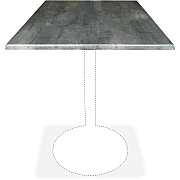 Holland Bar Stools Utility Table Top (OD36SBLKSTL)