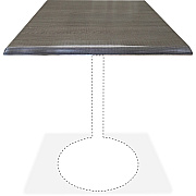 Holland Bar Stools Utility Table Top (OD36SCHAR)