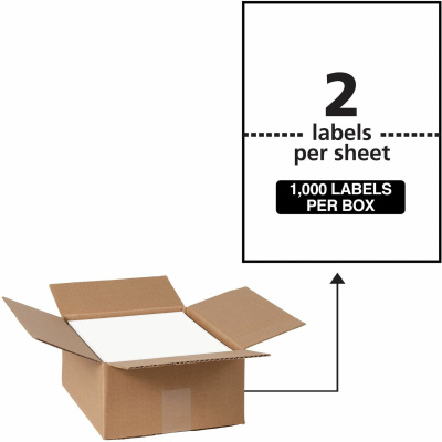 Avery 5-1/2" x 8-1/2" Labels, Ultrahold, 1,000 Labels (95526)
