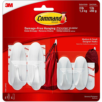 Command Small/Medium Designer Hook Value Pack (MMM170812VPES)