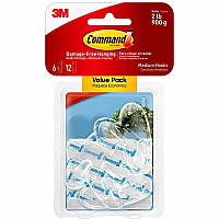 Command Medium Hooks (MMM17091CLR6ES)
