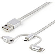 StarTech Cable Usb - Micro-usb Usb-c Lightning 1m (LTCUB1MGR)