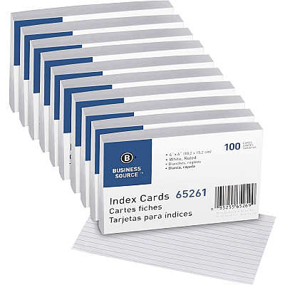 Business Source Ruled Index Cards (BSN65261BX)