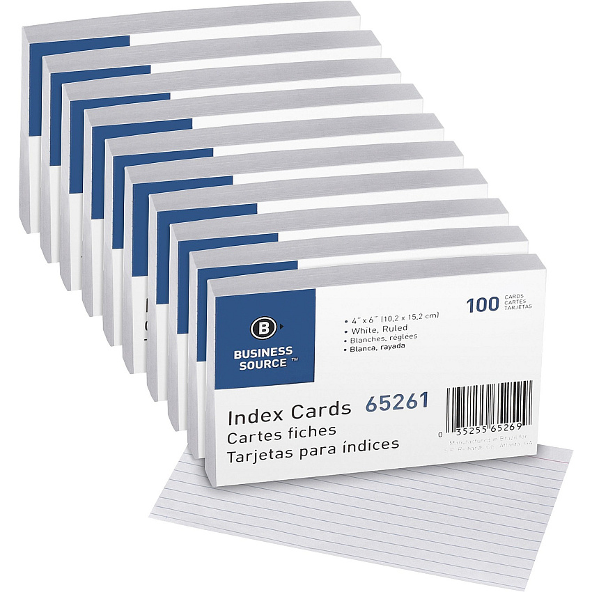Business Source Ruled Index Cards (BSN65261BX)