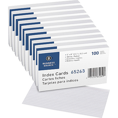 Business Source Ruled Index Cards (BSN65263BX)