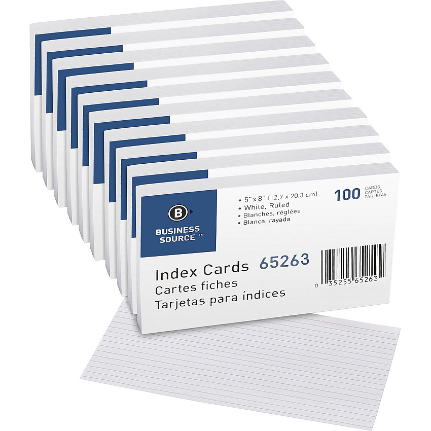 Business Source Ruled Index Cards (BSN65263BX)