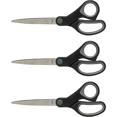 Sparco Straight Scissors w/Rubber Grip Handle (SPR25225BD)
