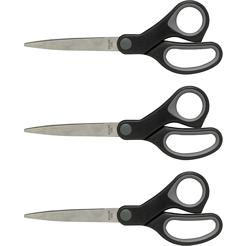 Sparco Straight Scissors w/Rubber Grip Handle (SPR25226BD)
