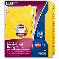 Avery Heavy-Duty Plastic A-Z Industrial Dividers (AVE23081)