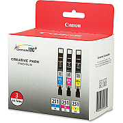 Canon CLI-251XL Original Inkjet Ink Cartridge - Cyan, Magenta, Yellow - 3 / Pack (CNMCLI251XLCMY)