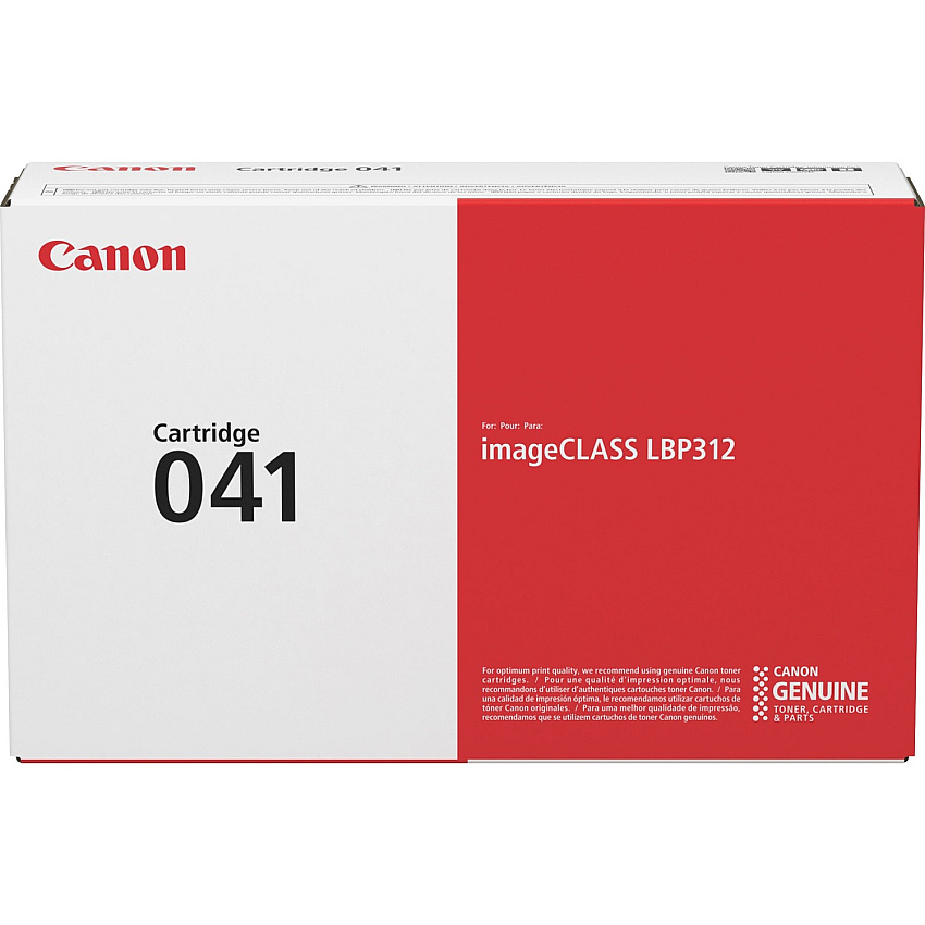 Canon 041 Original Standard Yield Laser Toner Cartridge - Black - 1 Each (CNMCRTDG041)