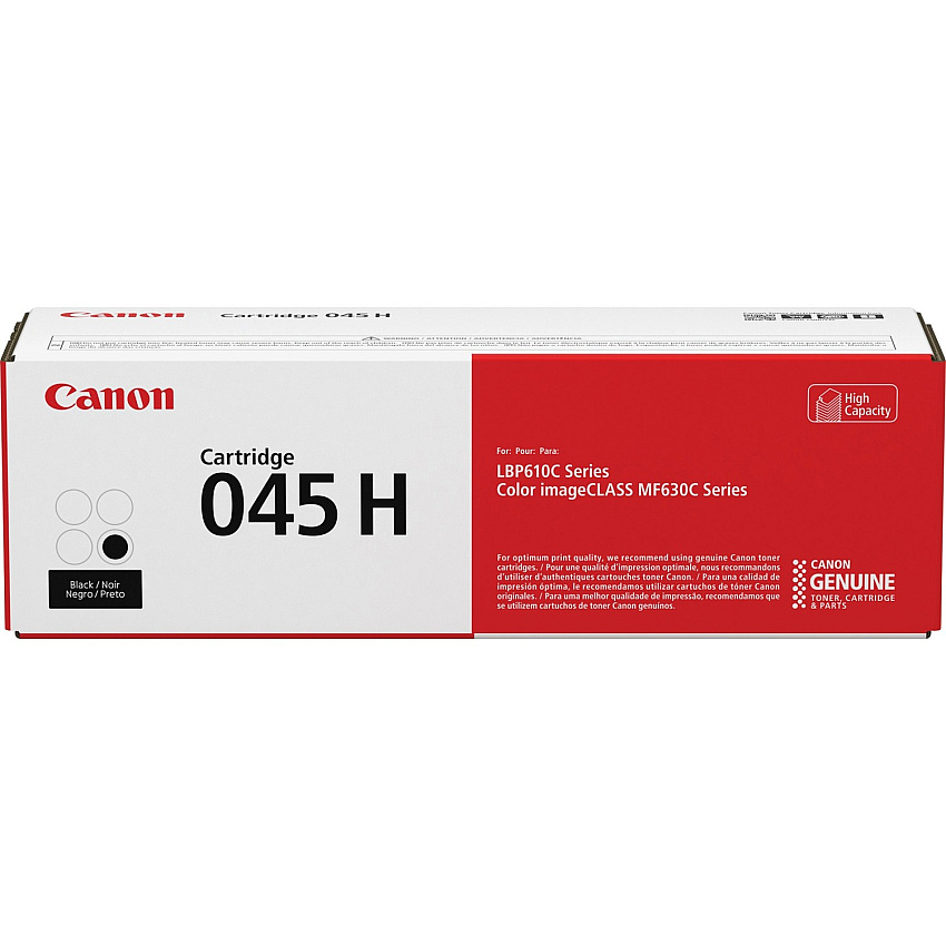 Canon 045H Original High Yield Laser Toner Cartridge - Black - 1 Each (CNMCRTDG045HBK)