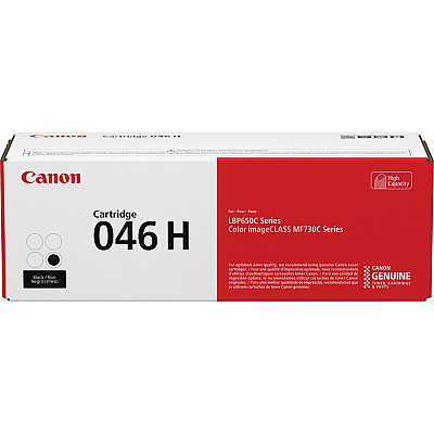 Canon 046H Original High Yield Laser Toner Cartridge - Black - 1 Each (CNMCRTDG046HBK)