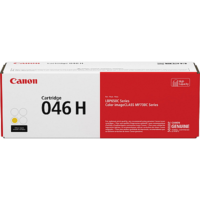 Canon 046H Original High Yield Laser Toner Cartridge - Yellow - 1 Each (CNMCRTDG046HY)