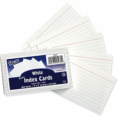 Pacon Ruled Index Cards (PAC5135)