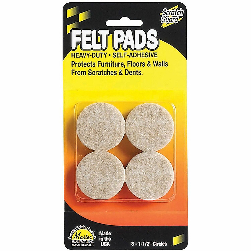 Scratch Guard Self-Adhesive Felt Circles (MAS88497)