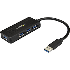 StarTech 4 Port Usb 3.0 Hub (5gbps) - Mini Hub With Charge Port - Includes Power Adapter (ST4300MINI)