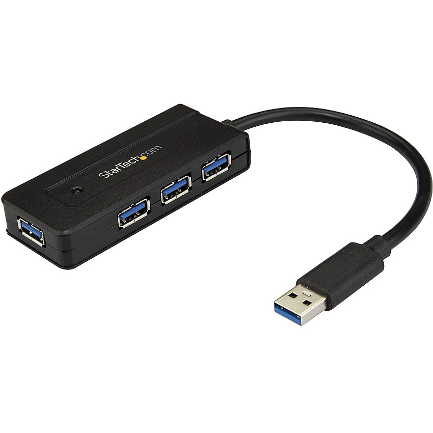 StarTech 4 Port Usb 3.0 Hub (5gbps) - Mini Hub With Charge Port - Includes Power Adapter (ST4300MINI)