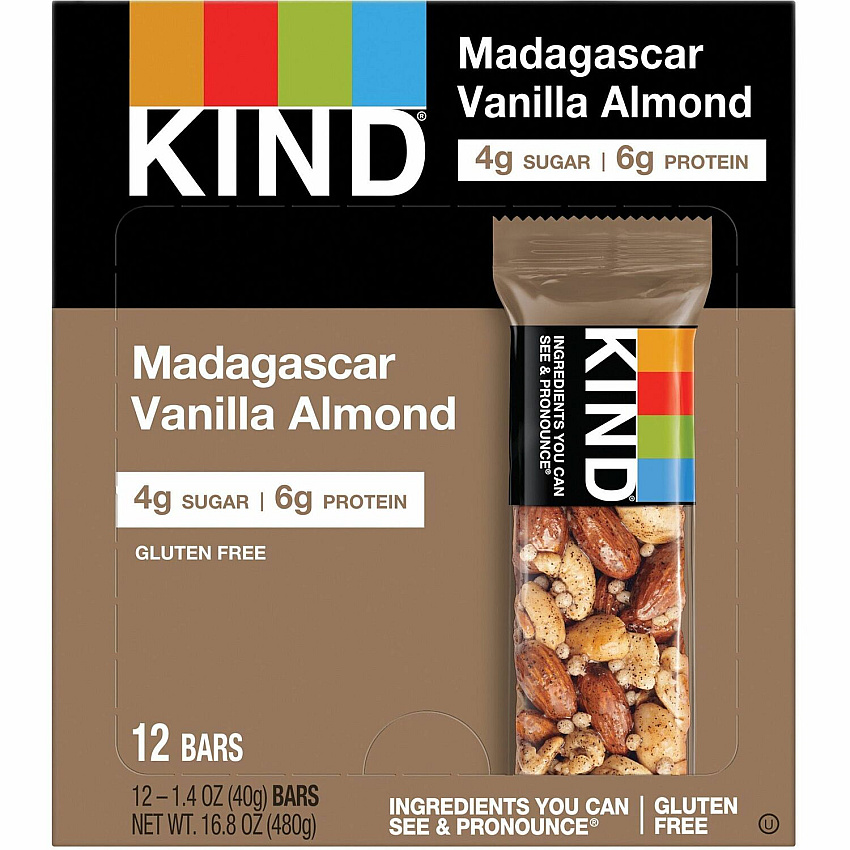 KIND Madagascar Vanilla Almond Nut Bars (KND17850)