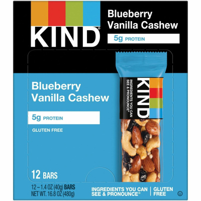KIND Blueberry Vanilla Cashew Nut Bars (18039)